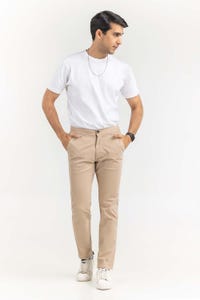 UAE -Beige Basic Dyed Khaki Pant TR-KHPD22-051
