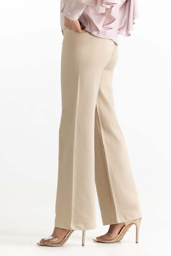 UAE -Beige Knit Trouser 231-220-006 C