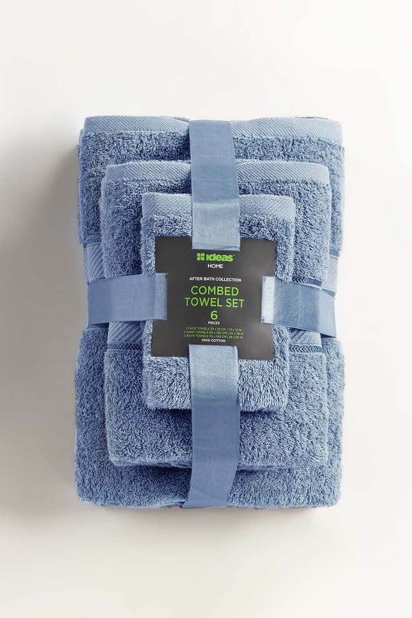 UAE -Bell Combed 6 Pcs Towel Set