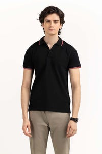 UAE -Black Basic Polo PS-FPK23-016