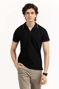 UAE -Black Basic Polo PS-FPK23-016
