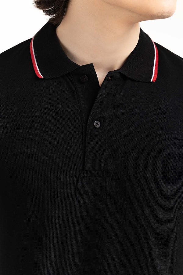 UAE -Black Basic Polo PS-FPK23-016