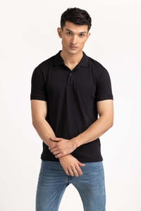 UAE -Black Basic Polo PS-FSJ23-093