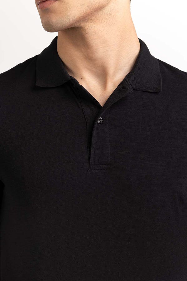 UAE -Black Basic Polo PS-FSJ23-093