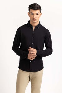 UAE -Black Basic Shirt KS-HSPK23-044