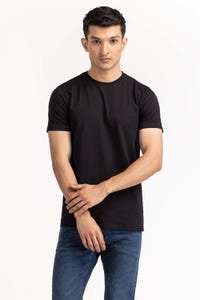 UAE -Black Basic Tee TS-CNSJ23-205