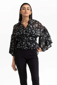 UAE -Black Blended Casual Shirt 231-217-032