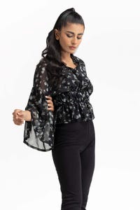 UAE -Black Blended Casual Shirt 231-217-032