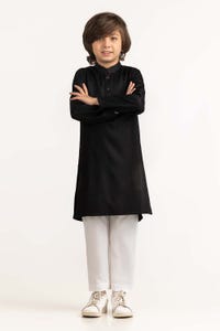 UAE -Black Embroidered Kurta KR-KEMB22-022