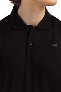 UAE -Black Embroidered Polo PS-FPK23-181