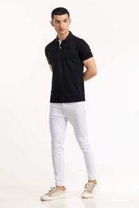 UAE -Black Embroidered Polo PS-FPK23-189