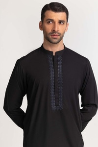 UAE -Black Embroidered Suit SK-E24-008