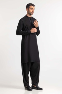 UAE -Black Embroidered Suit SK-E24-008