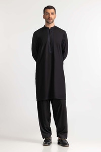 UAE -Black Embroidered Suit SK-E24-008