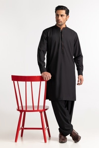 UAE -Black Embroidered Suit SK-E24-018