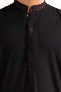 UAE -Black Embroidered Suit SK-E24-018