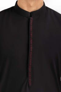 UAE -Black Embroidered Suit SKE-210