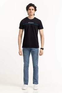 UAE -Black Graphic Tee TS-CNPK23-257