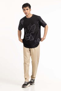 UAE -Black Graphic Tee TS-CNSJ23-117