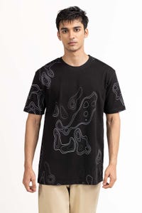 UAE -Black Graphic Tee TS-CNSJ23-117