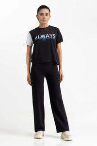 UAE -Black Knit T-Shirt 231-213-019