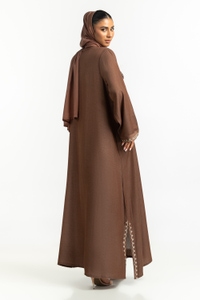 UAE-Blended Embroidered Abaya With Scarf KAB-22117