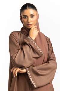 UAE-Blended Embroidered Abaya With Scarf KAB-22117