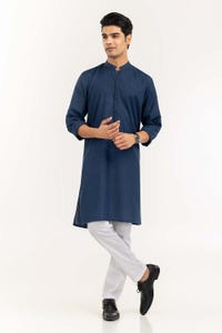 UAE -Blue Baisc Kurta KR-PLN22-094
