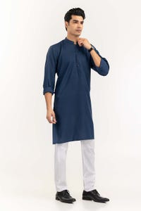UAE -Blue Baisc Kurta KR-PLN22-094