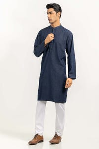 UAE -Blue Basic Kurta KR-PLN22-029