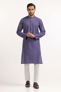 UAE -Blue Basic Kurta KR-PLN24-006
