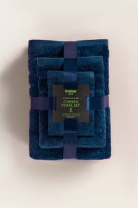 UAE -Blue Combed Towel 6 Pc Set