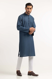 UAE -Blue Embroidered Kurta KR-EMB24-004