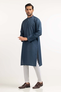 UAE -Blue Embroidered Kurta KR-EMB24-004