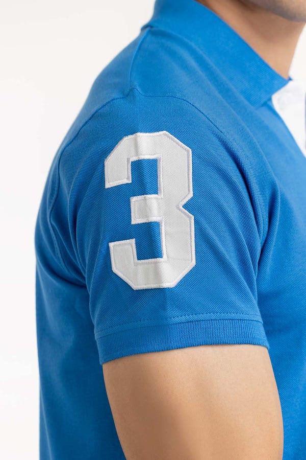 UAE -Blue Embroidered Polo PS-FPK23-180