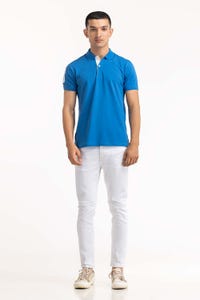 UAE -Blue Embroidered Polo PS-FPK23-180