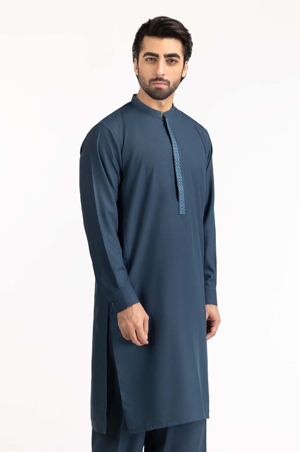 UAE -Blue Embroidered Suit SK-E24-007