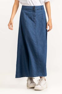 UAE -Blue Light Weight Denim Skirt 231-218-300