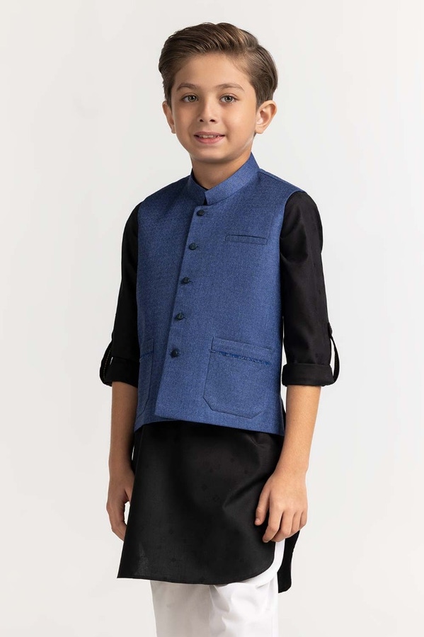 UAE -Blue Styling Waist Coat KWC-PD23-014