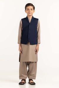 UAE -Blue Stylized Waist Coat KWC-PD23-001