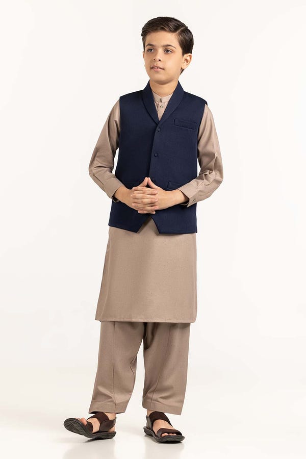 UAE -Blue Stylized Waist Coat KWC-PD23-001