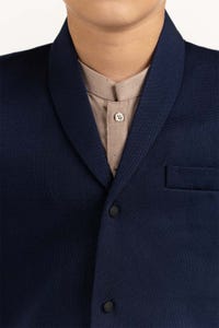 UAE -Blue Stylized Waist Coat KWC-PD23-001