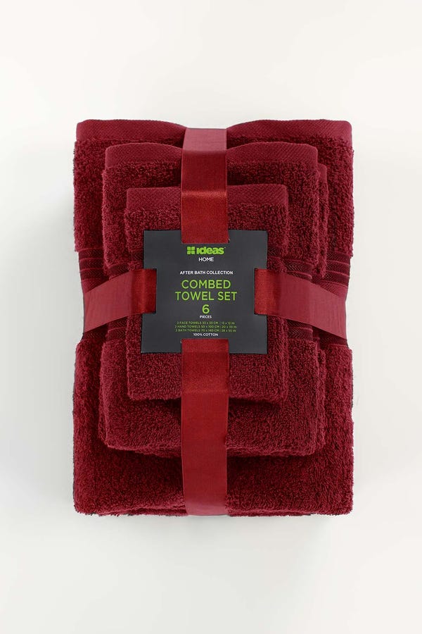 UAE -Blush Combed 6 Pcs Towel Set