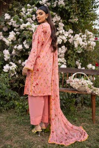 UAE -3PC Printed Lawn Unstitched Suit with Chiffon Dupatta BM-42002