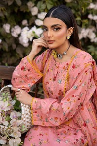 UAE -3PC Printed Lawn Unstitched Suit with Chiffon Dupatta BM-42002