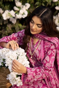 UAE -3PC Printed Lawn Unstitched Suit with Chiffon Dupatta BM-42004