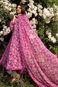 UAE -3PC Printed Lawn Unstitched Suit with Chiffon Dupatta BM-42004
