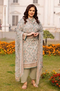 UAE -3PC Printed Lawn Unstitched Suit with Chiffon Dupatta BM-42012