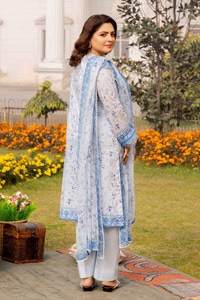 UAE -3PC Printed Lawn Unstitched Suit with Chiffon Dupatta BM-42015