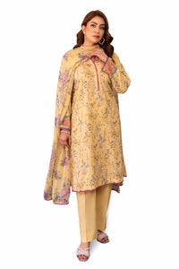 UAE -3PC Unstitched Printed Lawn Suit with Chiffon Dupatta BM-42022